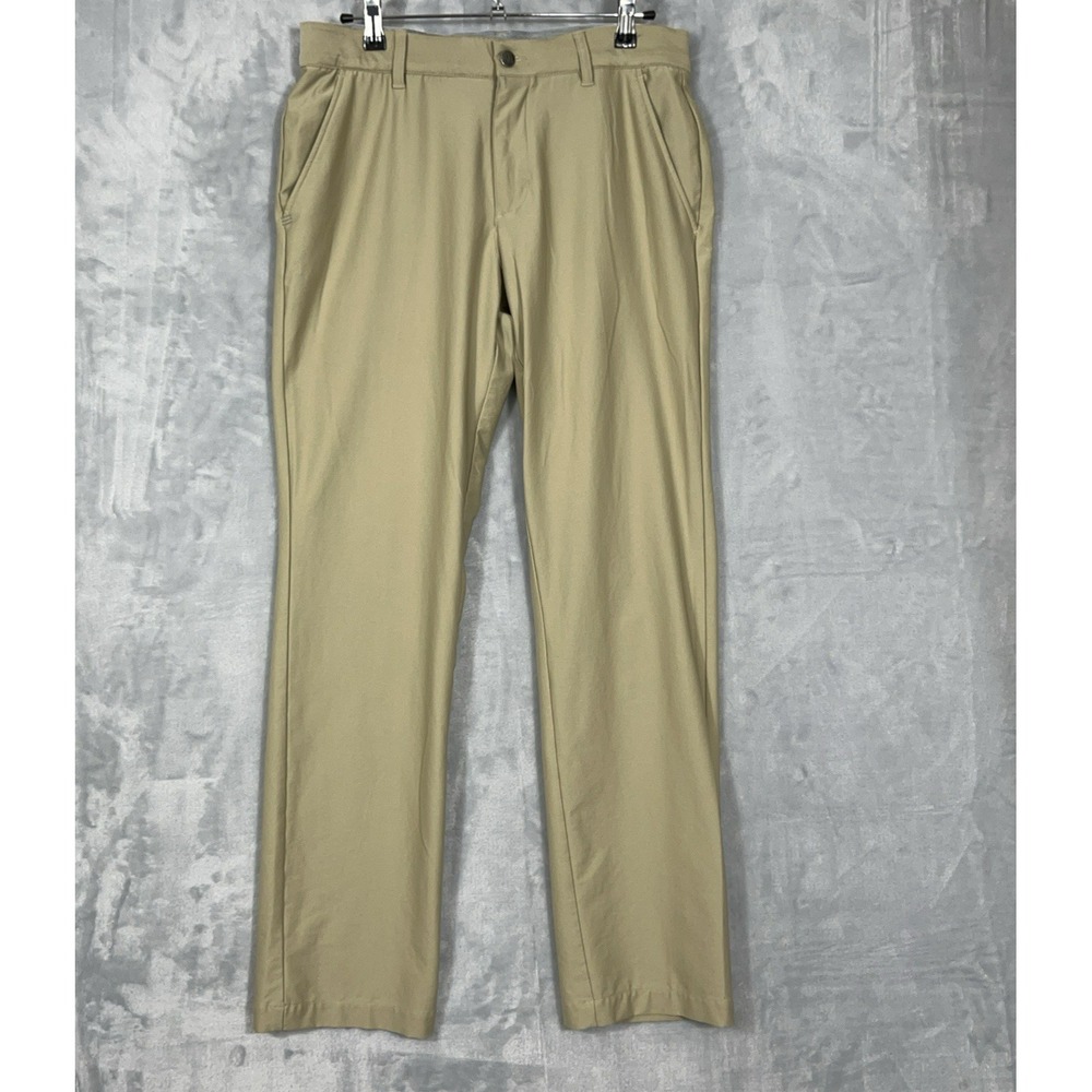 Adidas Mens Pants Beige Athletic Golf Performance Straight Stretch Pockets 32x32